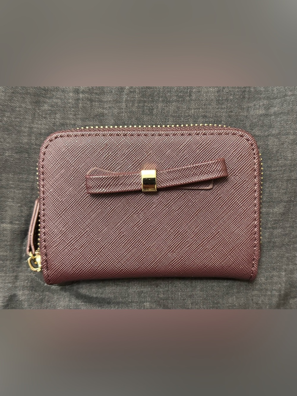 Women’s Bow Accent Wallet Clutch in Mauve